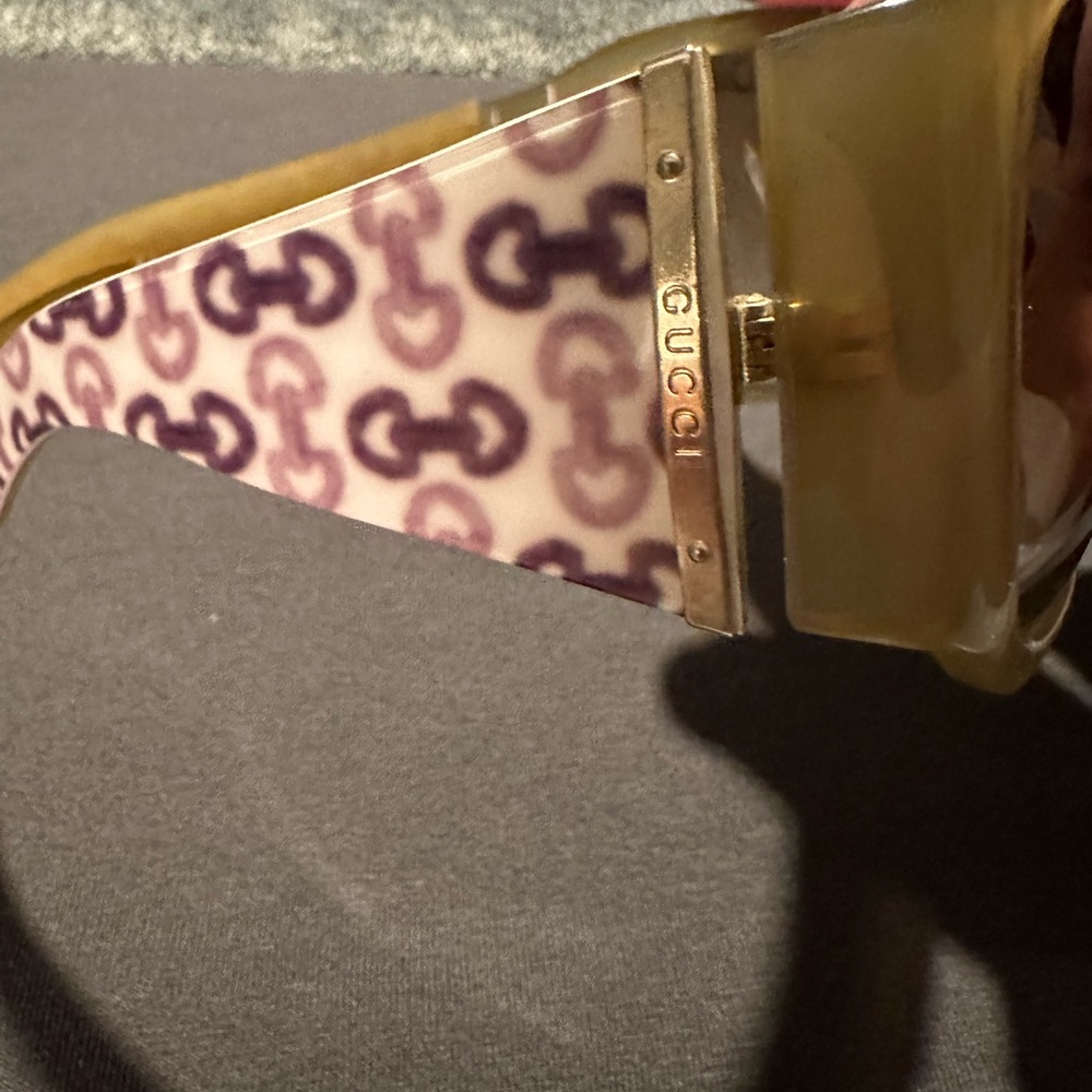 Authentic Gucci Neutrals, Pattern Print Shield Gr… - image 8